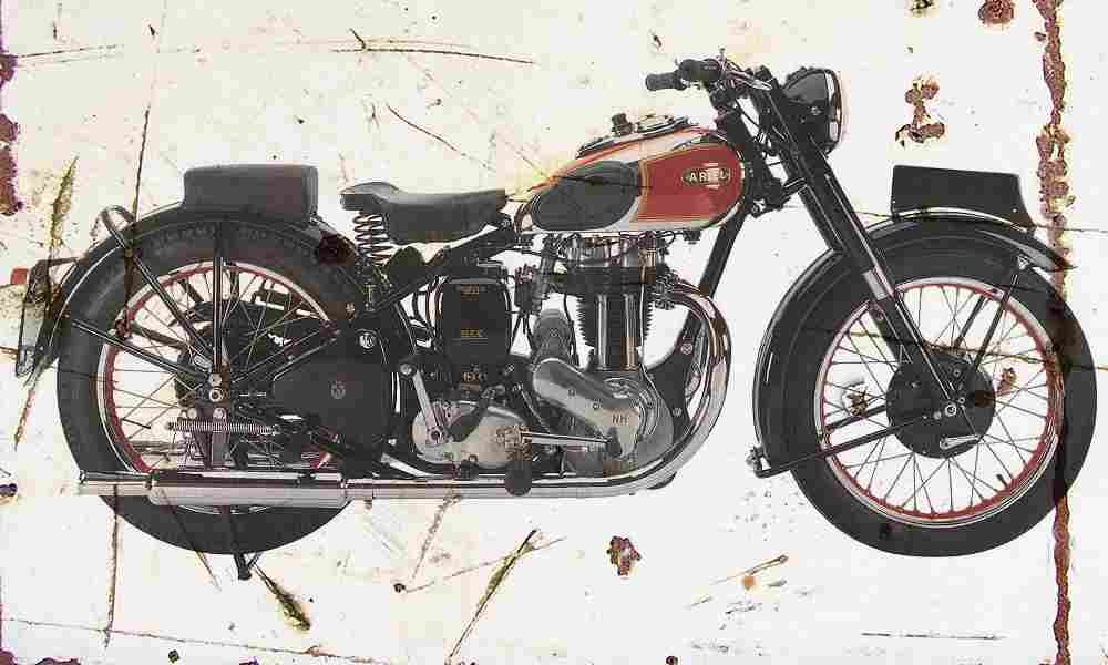 Ariel NH Hunter 1949 Aged Vintage A4 Photo Print