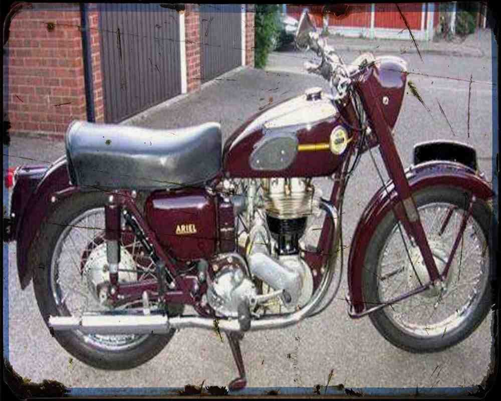 Ariel Nh350 01 Motorbike Vintage Aged A4 Photo Print