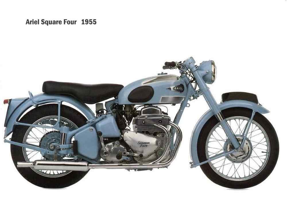 Ariel SquareFour 1955 motorbike A4 Photo Print
