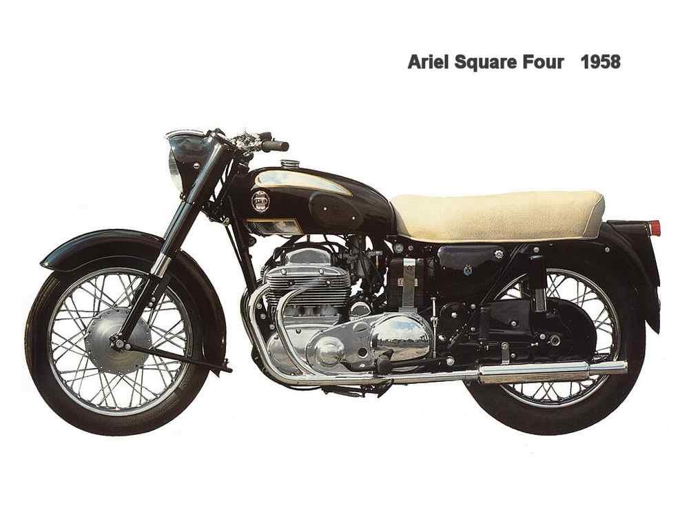 Ariel SquareFour 1958 motorbike A4 Photo Print