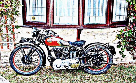 Ariel Vh motorbike A4 Photo Print