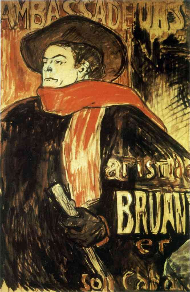 Aristide Bruant Study Toulouselautrec A4 Photo Print