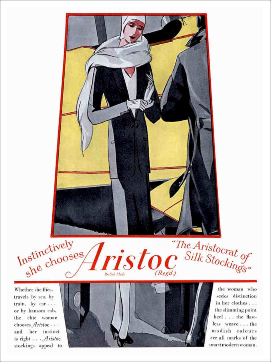 Aristoc Stockings 1920s 2 Vintage Retro Advert Poster A4 Photo Print