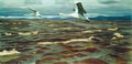 Arkady Rylov rylov swans over kama Art A4 Photo Print