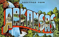 Arkansas Luggage Label Vintage A4 Photo Print