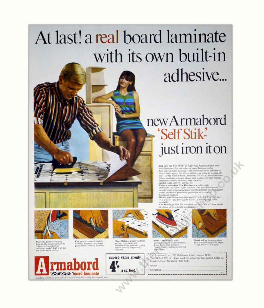 Armboard Self Stik Vintage Retro Advert Poster A4 Photo Print