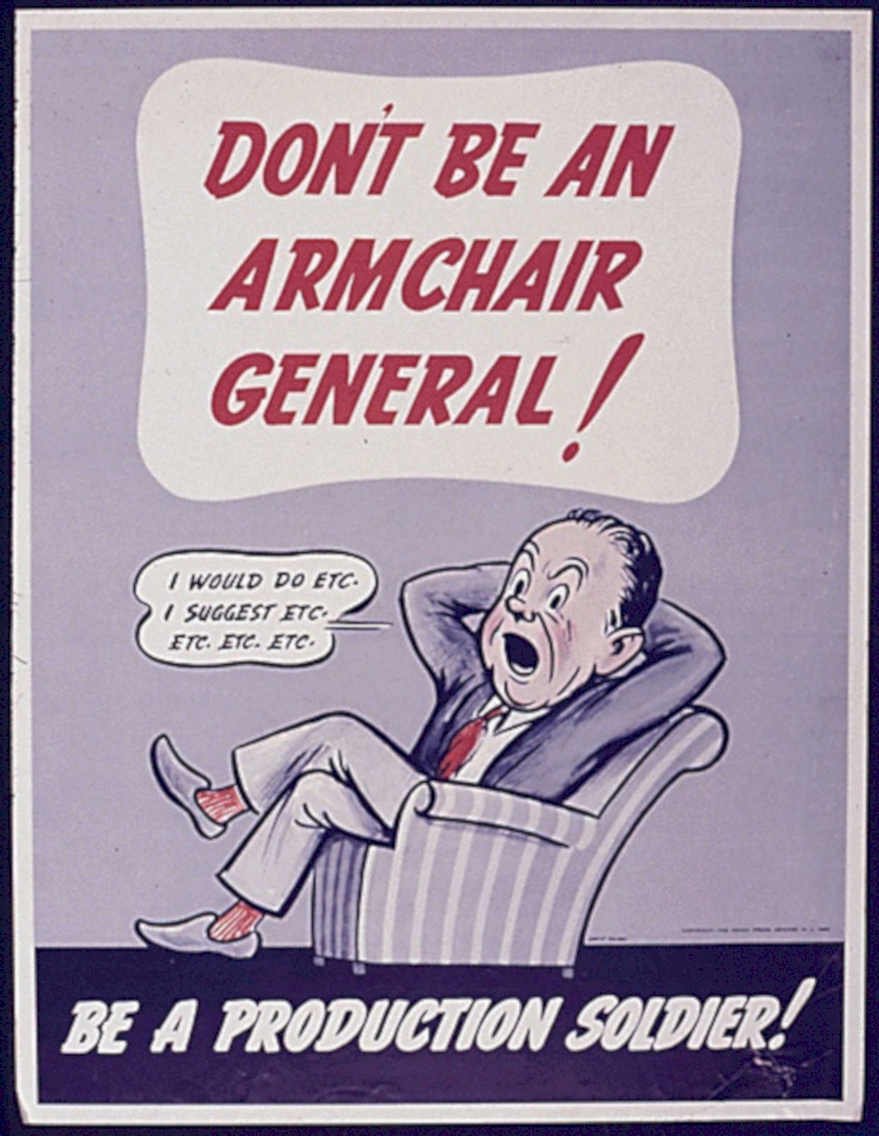 Armchair General Soldier Vintage Retro Advert Poster A4 Photo Print