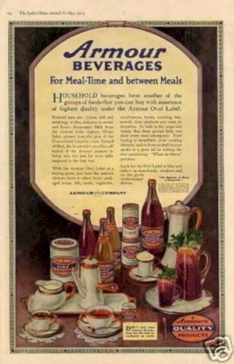 Armour Beverages Bottles Vintage Retro Advert Ads A4 Photo Print