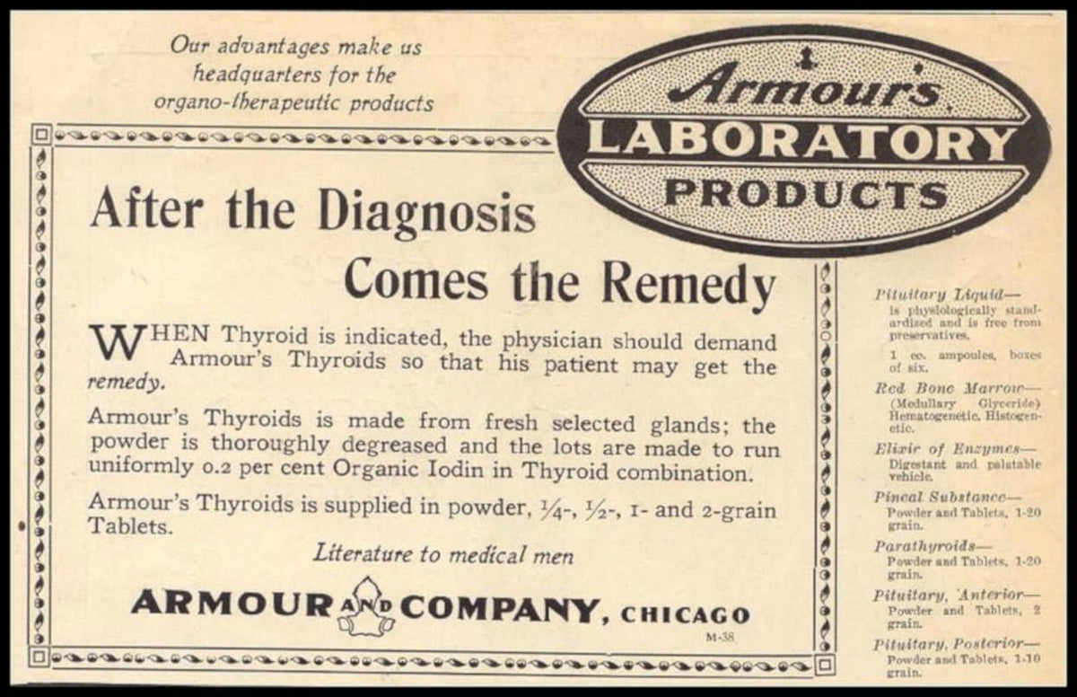 Armour Thyroids Shield 1 Vintage Retro Advert Ads A4 Photo Print