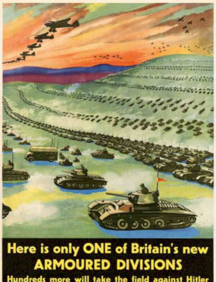 Armoured Divisions Tanks Vintage Retro Advert Poster A4 Photo Print