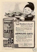 Armours Oats Kitchen Vintage Retro Advert Ads A4 Photo Print