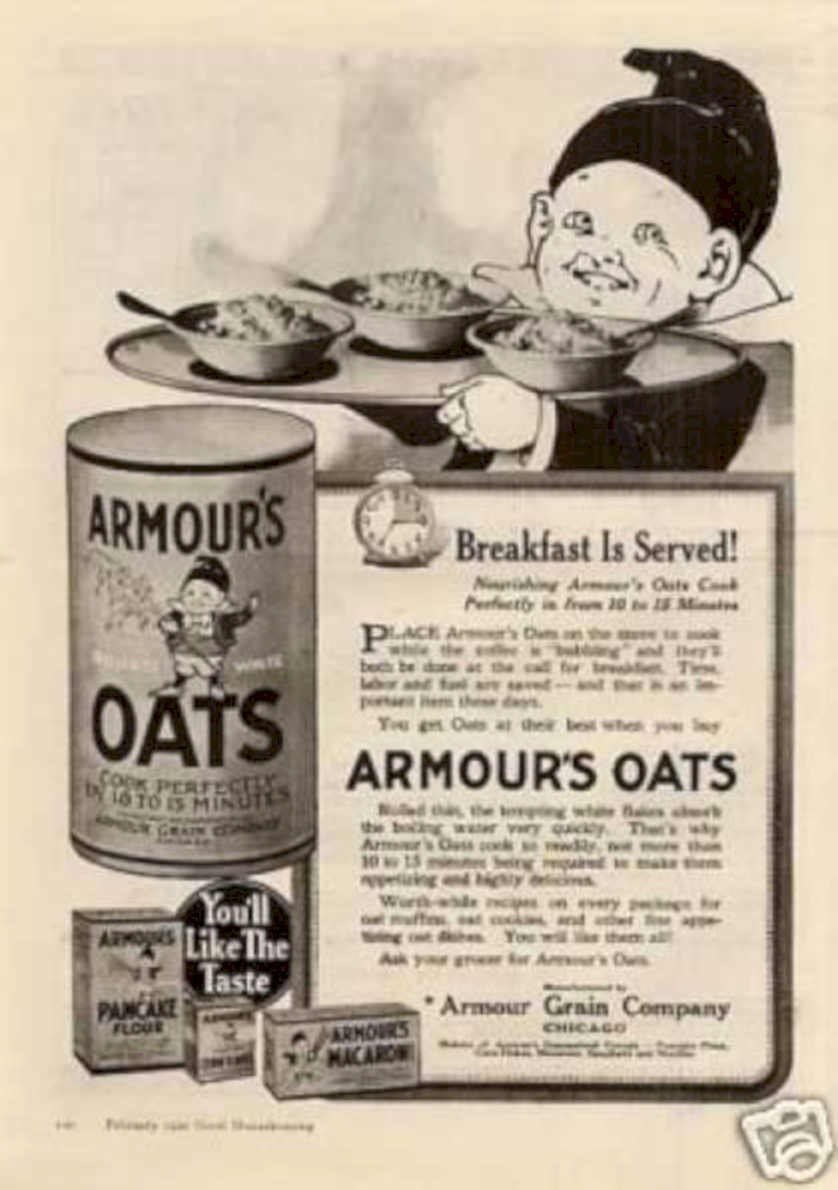 Armours Oats Kitchen Vintage Retro Advert Ads A4 Photo Print