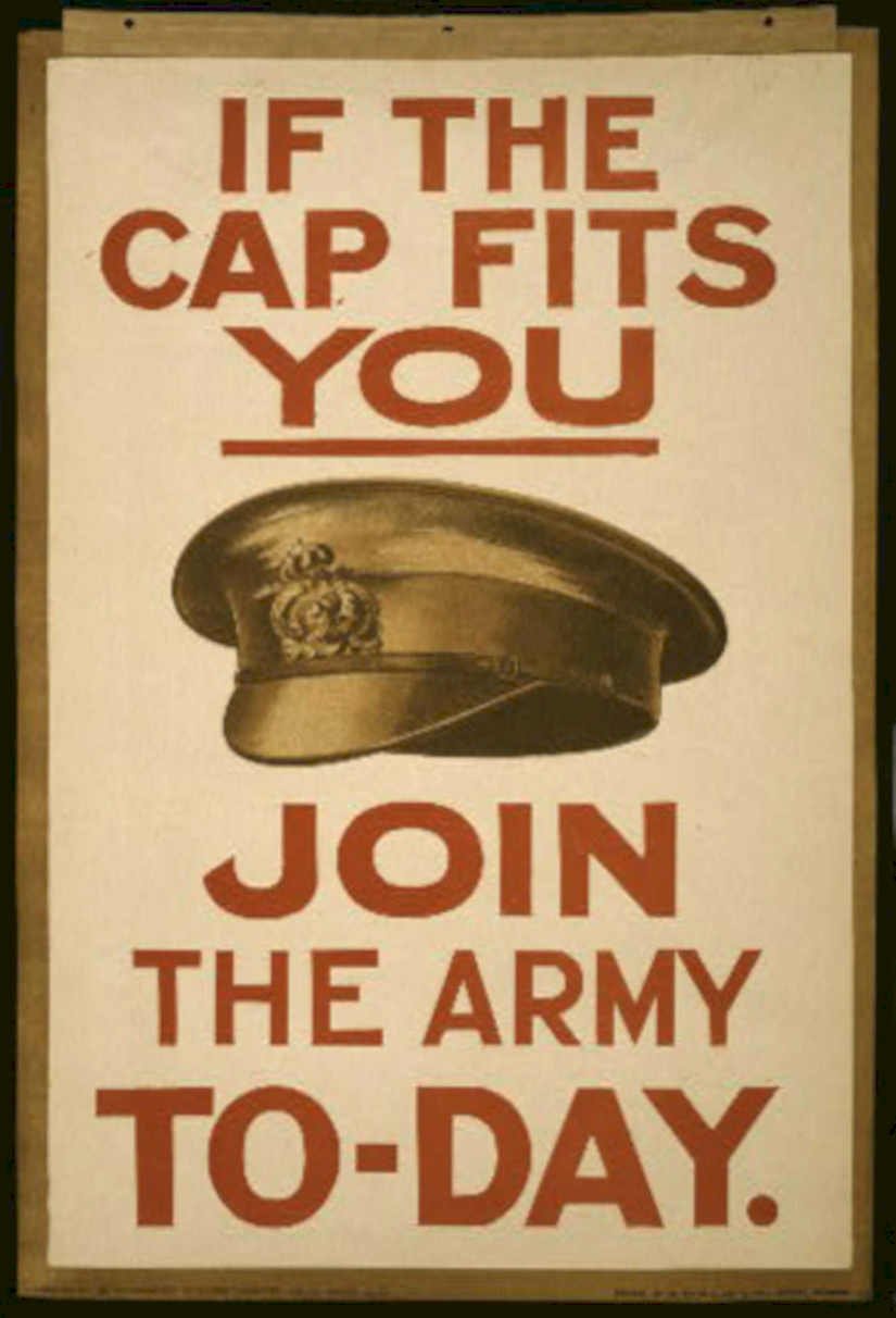Army Cap Poster Vintage Retro Advert Poster A4 Photo Print