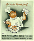 Army Cookbook Vet Vintage Retro Advert Poster A4 Photo Print