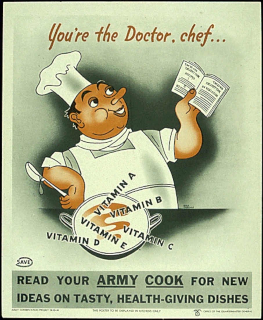 Army Cookbook Vet Vintage Retro Advert Poster A4 Photo Print