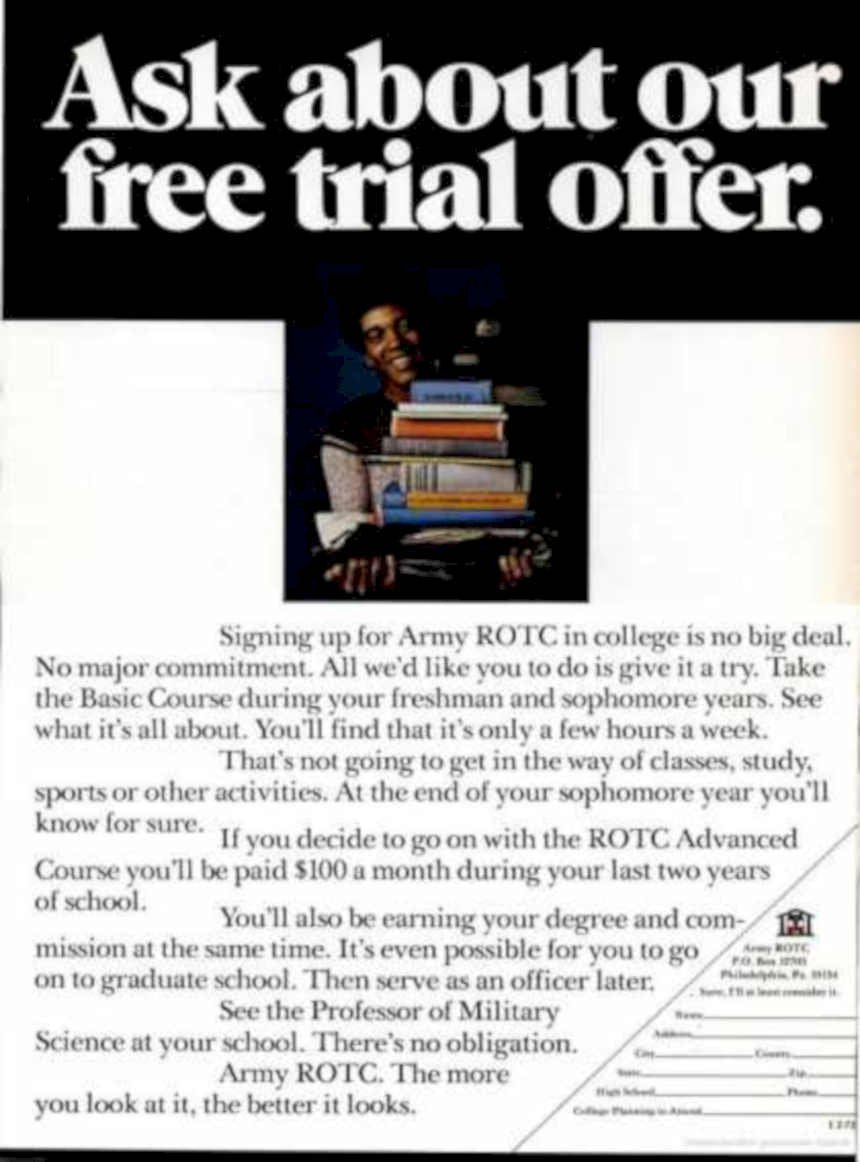 Army Rotc Cadet Vintage Retro Advert Ads A4 Photo Print