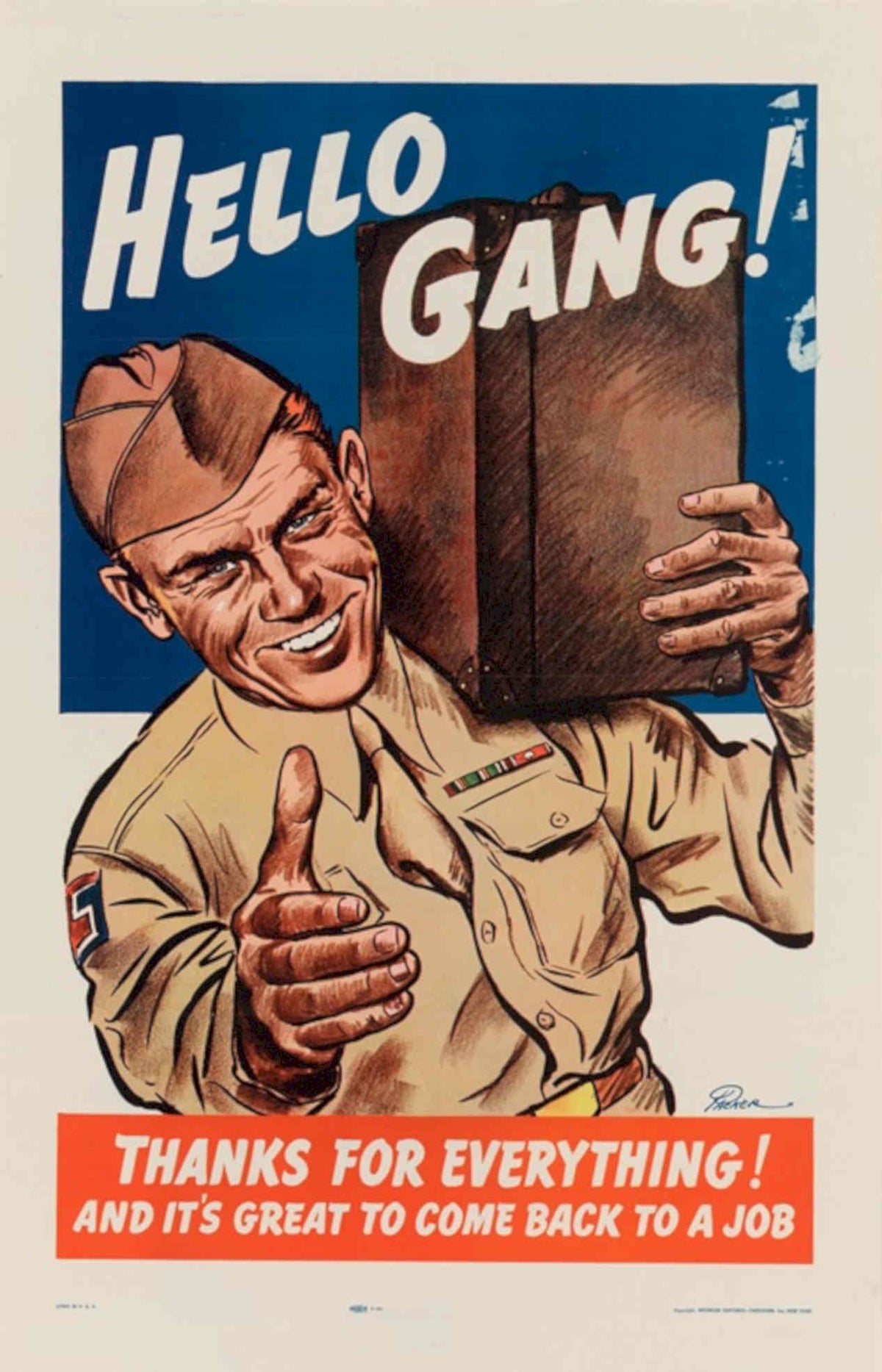 Army Soldier Box American World War II Advert Poster