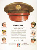 Army Thinking Cap Vintage Retro Advert Poster A4 Photo Print