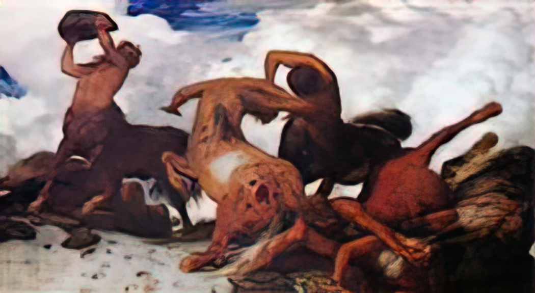 Arnold Bocklin centaurs 1873 Art A4 Photo Print