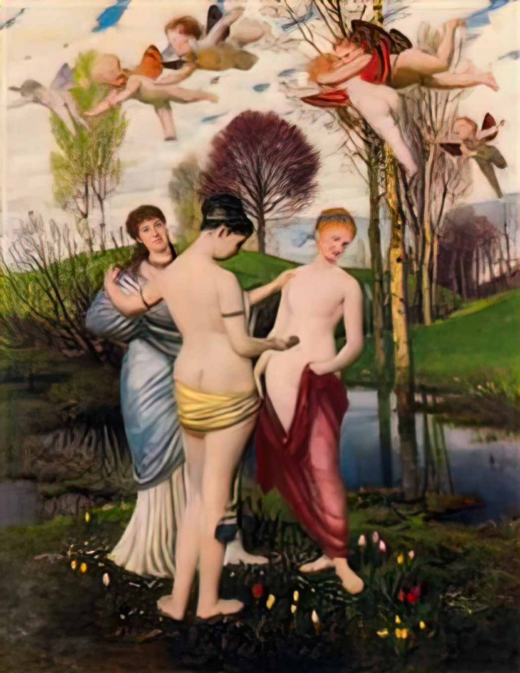 Arnold Bocklin hymn to spring Art A4 Photo Print