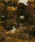 Arnold Bocklin nymph by the fountain Art A4 Photo Print