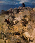 Arnold Bocklin pan frightening a shepherd Art A4 Photo Print
