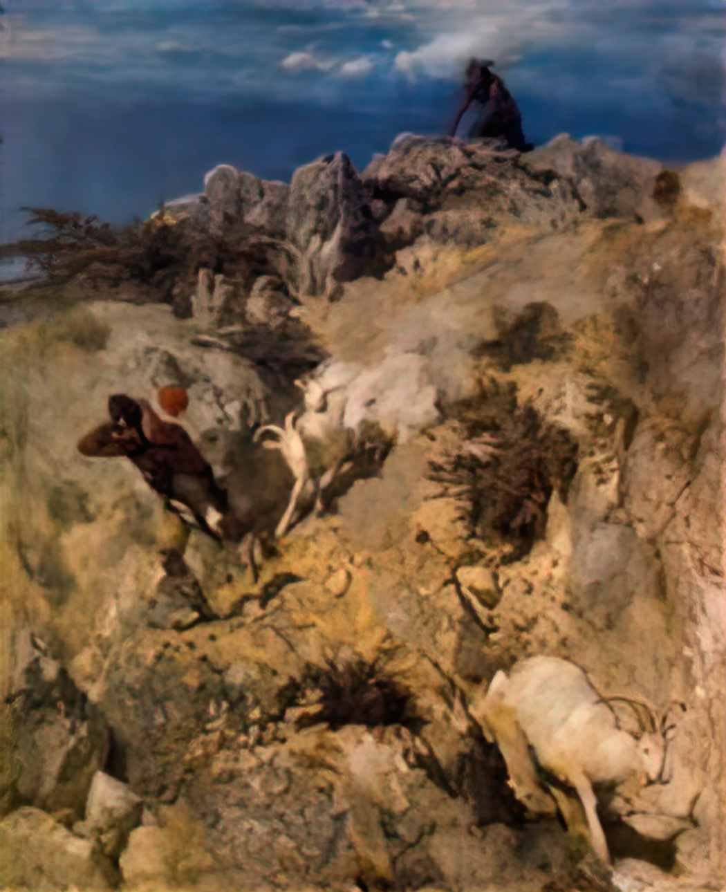 Arnold Bocklin pan frightening a shepherd Art A4 Photo Print