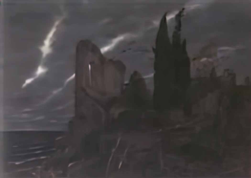 Arnold Bocklin ruins by the sea 1880 Art A4 Photo Print