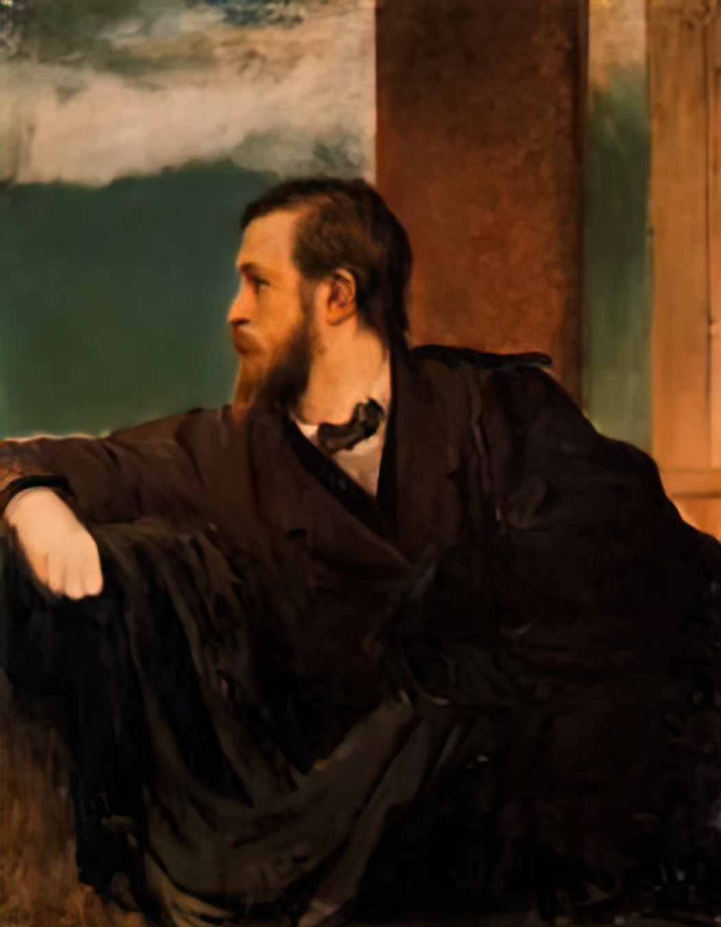 Arnold Bocklin self portrait Art A4 Photo Print