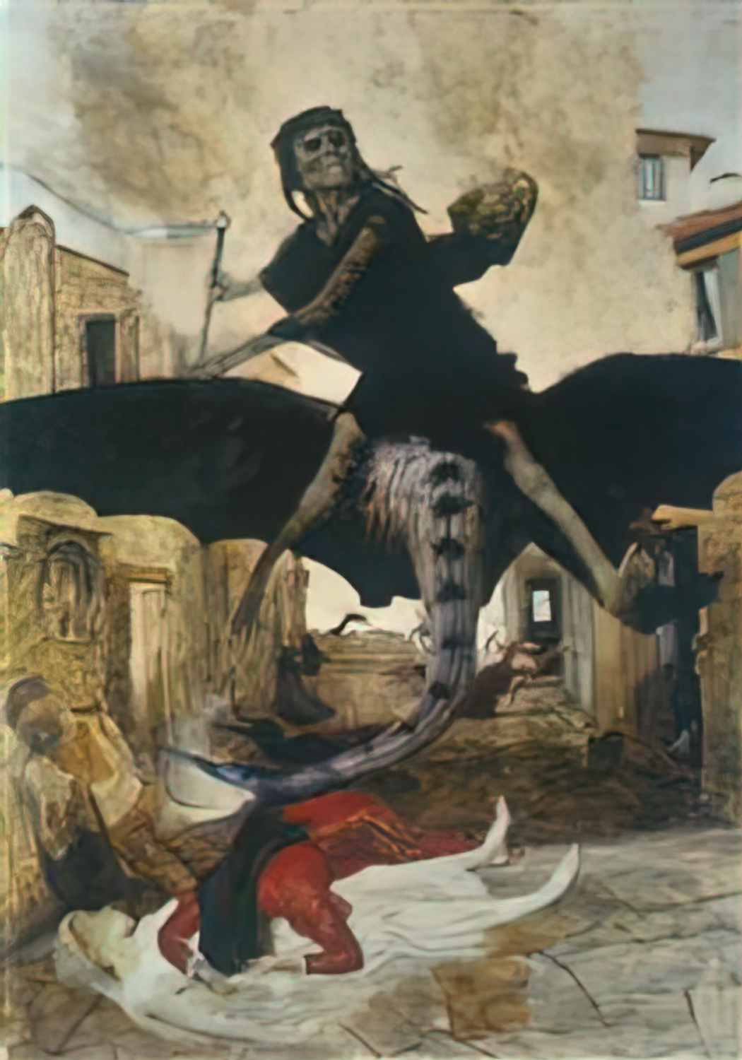Arnold Bocklin the plague 1898 Art A4 Photo Print