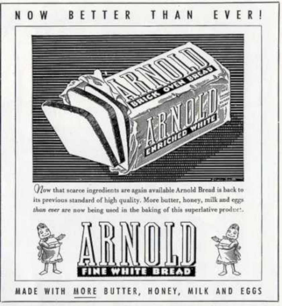 Arnold Brick Bread Vintage Retro Advert Ads A4 Photo Print