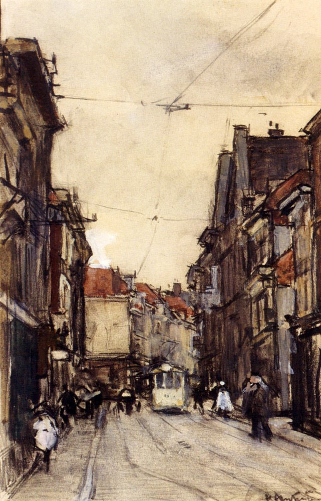 Arntzenius Floris A Busy Street The Hague Art A4 Photo Print