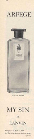 Arpege Lanvin Bottle Vintage Retro Advert Ads A4 Photo Print