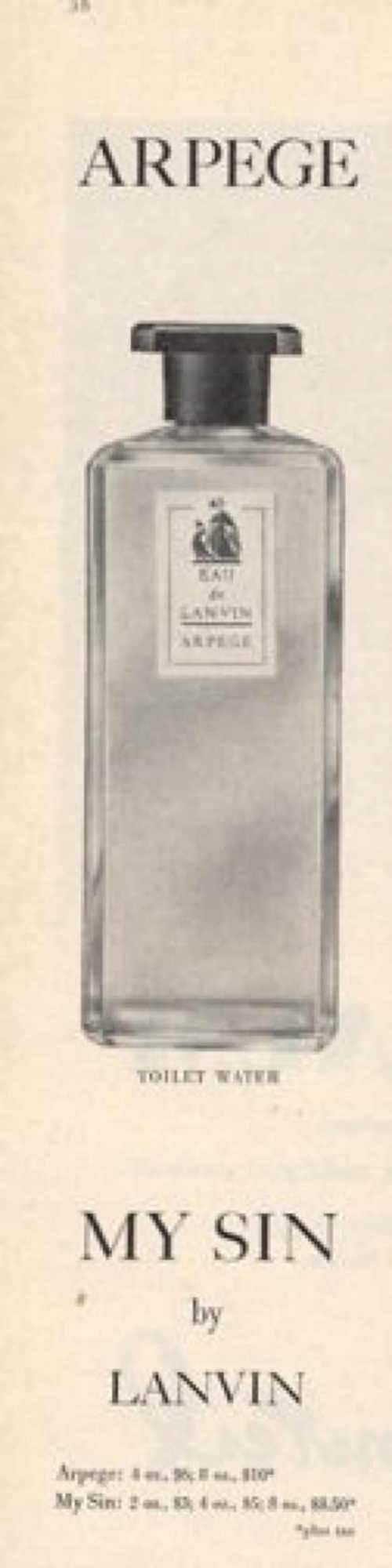 Arpege Lanvin Bottle Vintage Retro Advert Ads A4 Photo Print