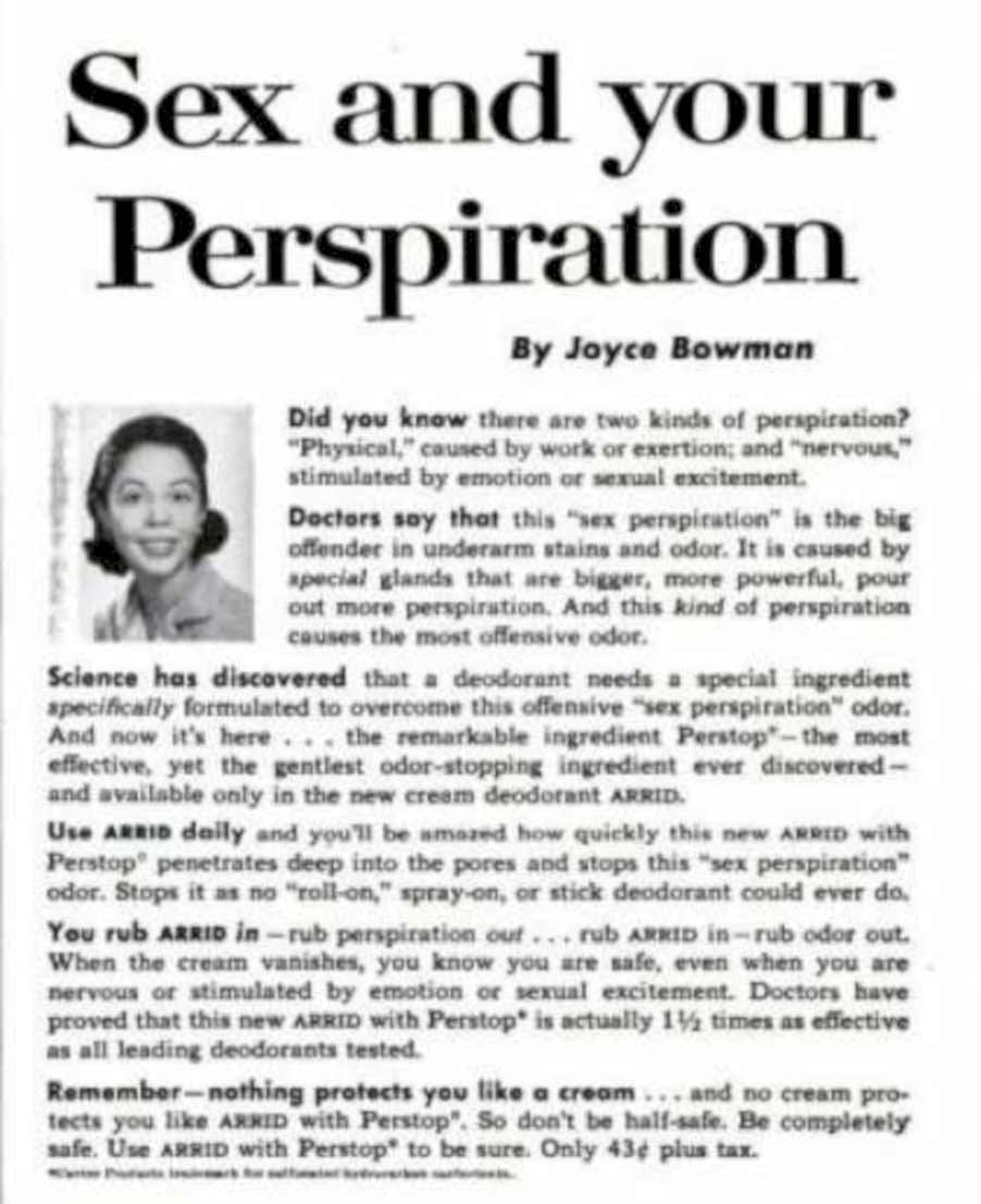 Arrid Perspiration Joyce Vintage Retro Advert Ads A4 Photo Print