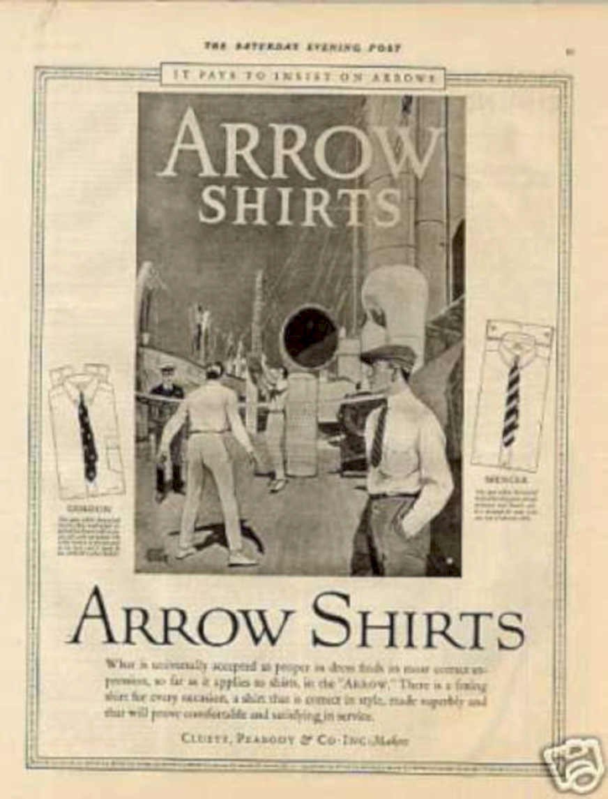 Arrow Shirts Ship Vintage Retro Advert Ads A4 Photo Print