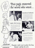 Arrow Shirts Wives Vintage Retro Advert Poster A4 Photo Print