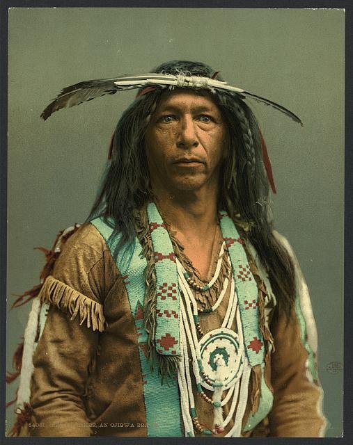 Arrowmaker an Ojibwa brave Vintage A4 Photo Print
