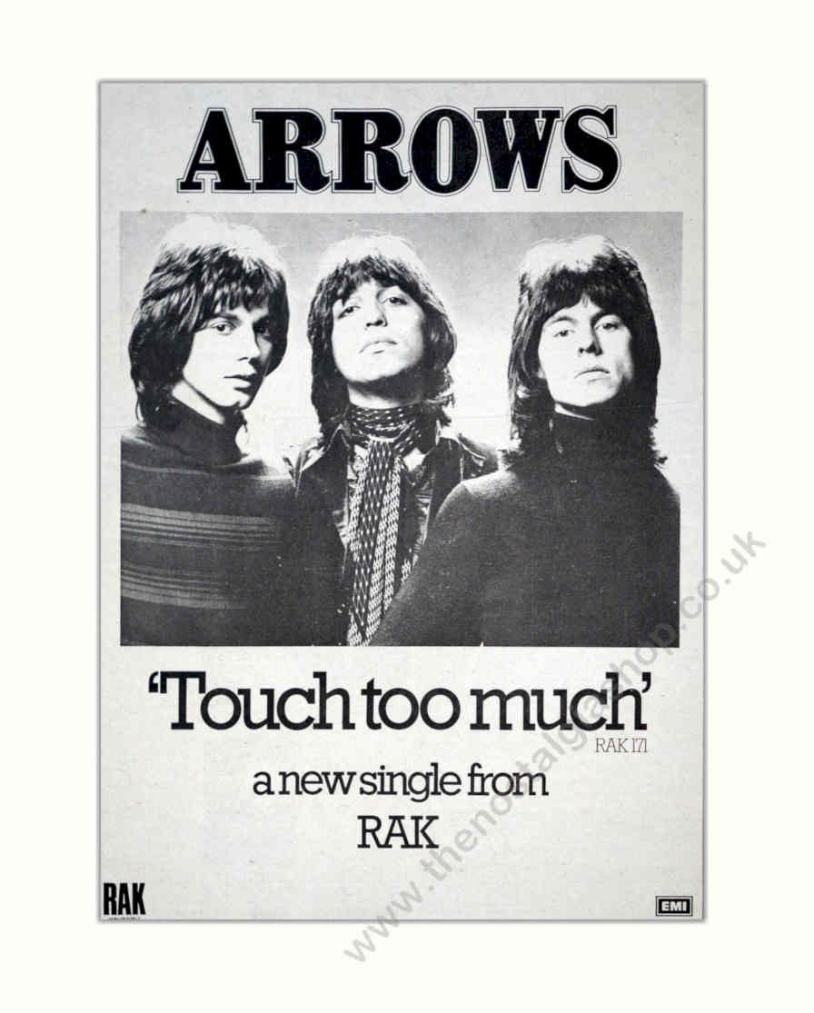 Arrows Touch Too Vintage Retro Advert Poster A4 Photo Print