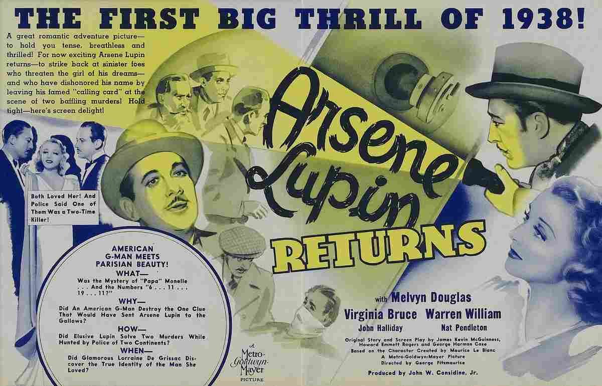 Arsene Lupin Returns 02 film star poster A4 Photo Print