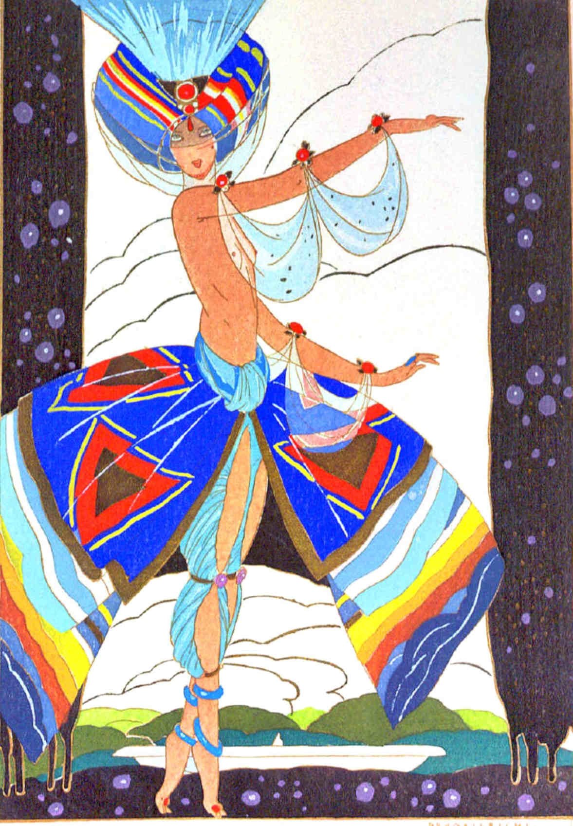 Art Deco Dancer 4 Vintage Retro Advert Poster A4 Photo Print