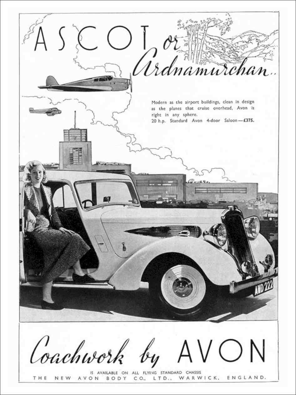 Art Deco Motor Advert Avon Coachwork 1936 Vintage Retro Advert Poster A4 Photo 