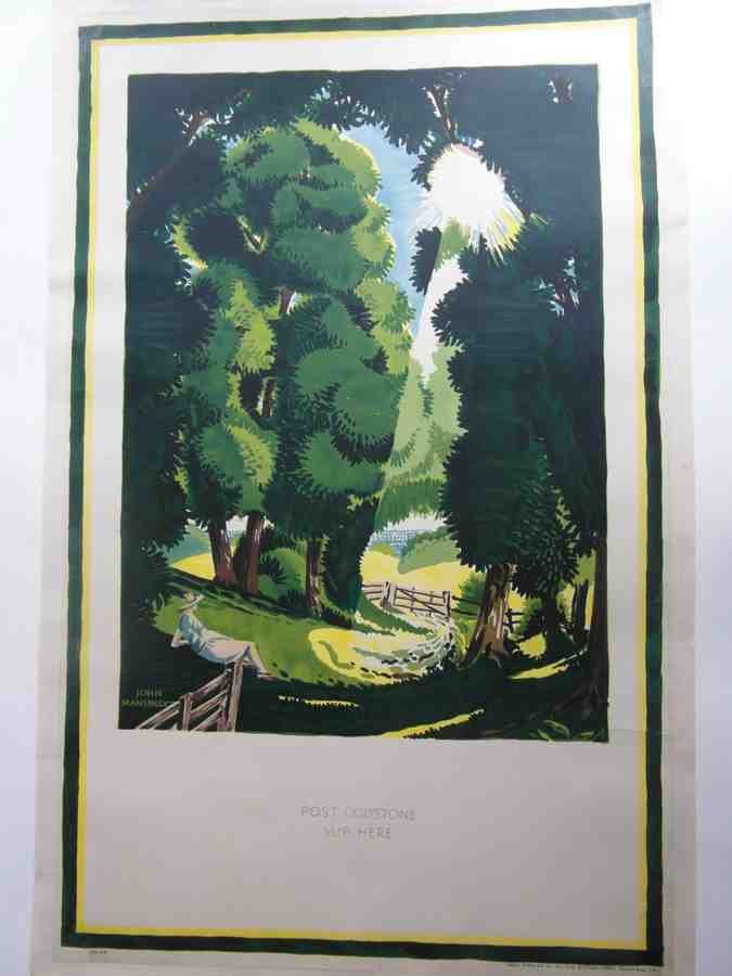 Art Deco Railway London Underground Poster John Mansbridge A4 12X8 Aluminium A4 Photo Print