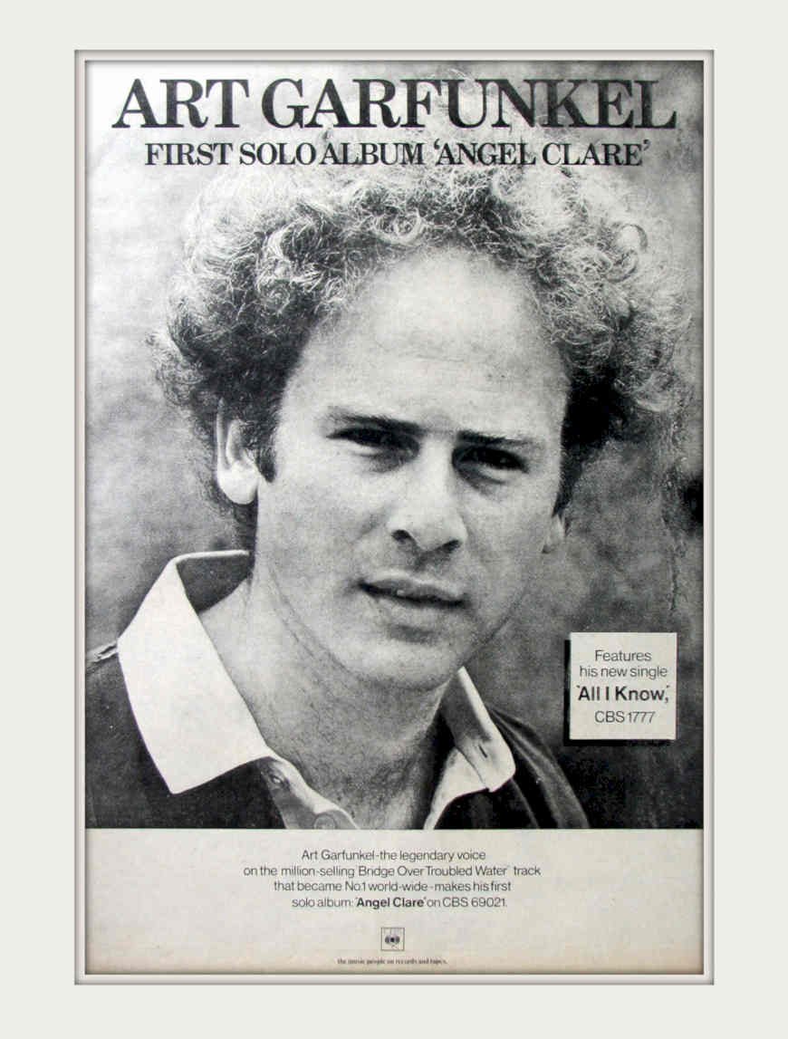 Art Garfunkel Angel Vintage Retro Advert Poster A4 Photo Print