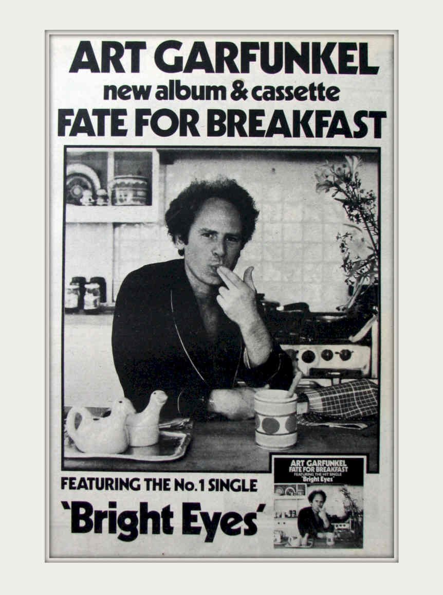 Art Garfunkel Breakfast Vintage Retro Advert Poster A4 Photo Print