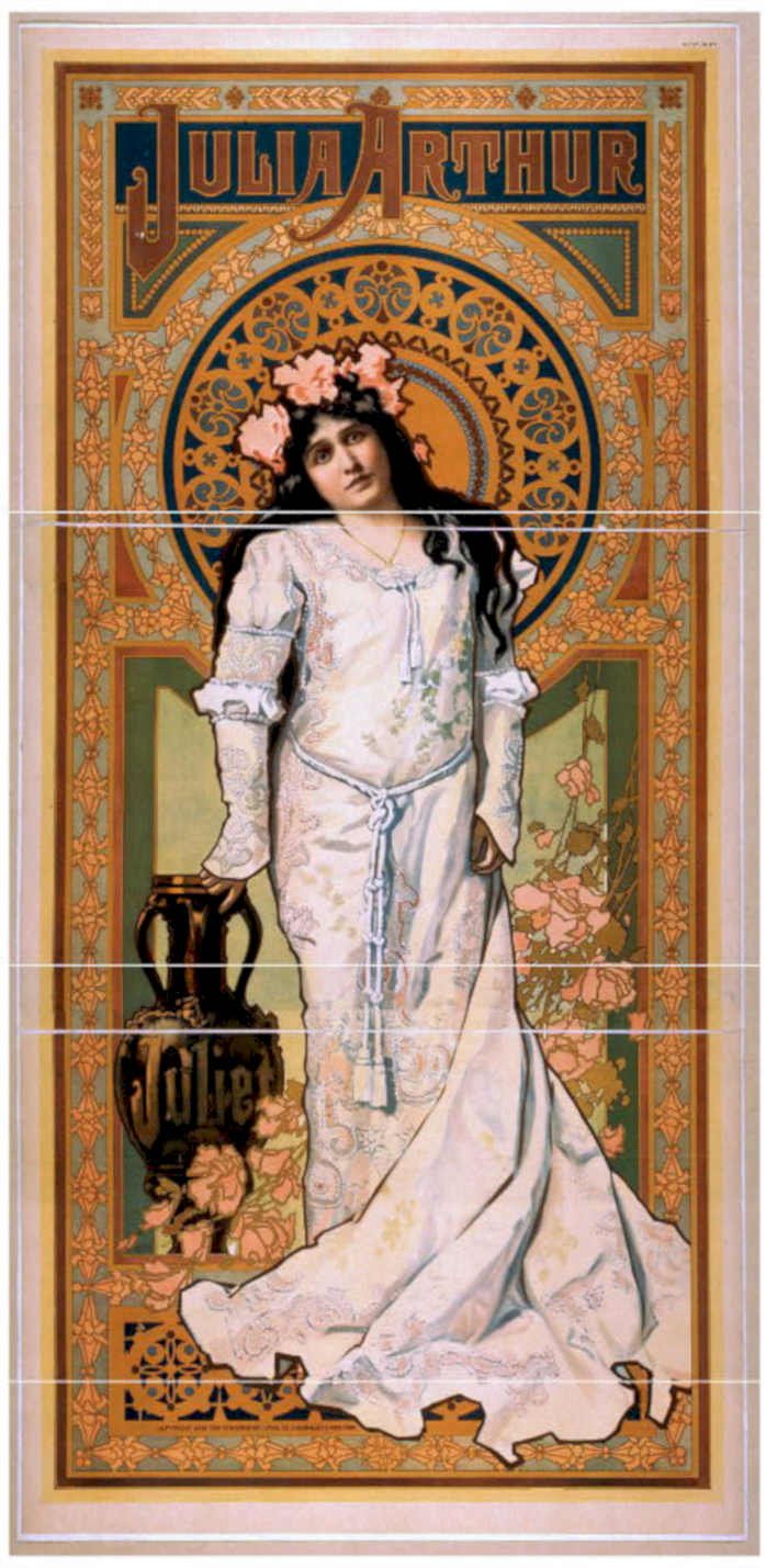 Art Nouveau Juliet Vintage Retro Advert Poster A4 Photo Print