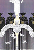 Artdeco Woman Birds Vintage Retro Advert Poster A4 Photo Print