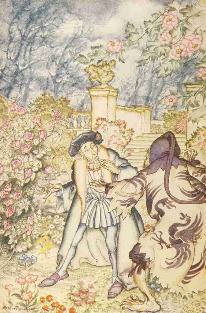 Arthur Rackham Fairy Book 1933 3 Beauty and the Beast A4 Photo Print