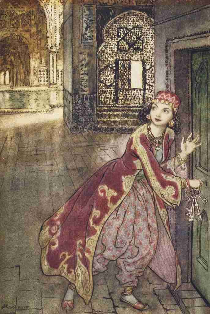Arthur Rackham Fairy Book 1933 5 Blue Beard A4 Photo Print