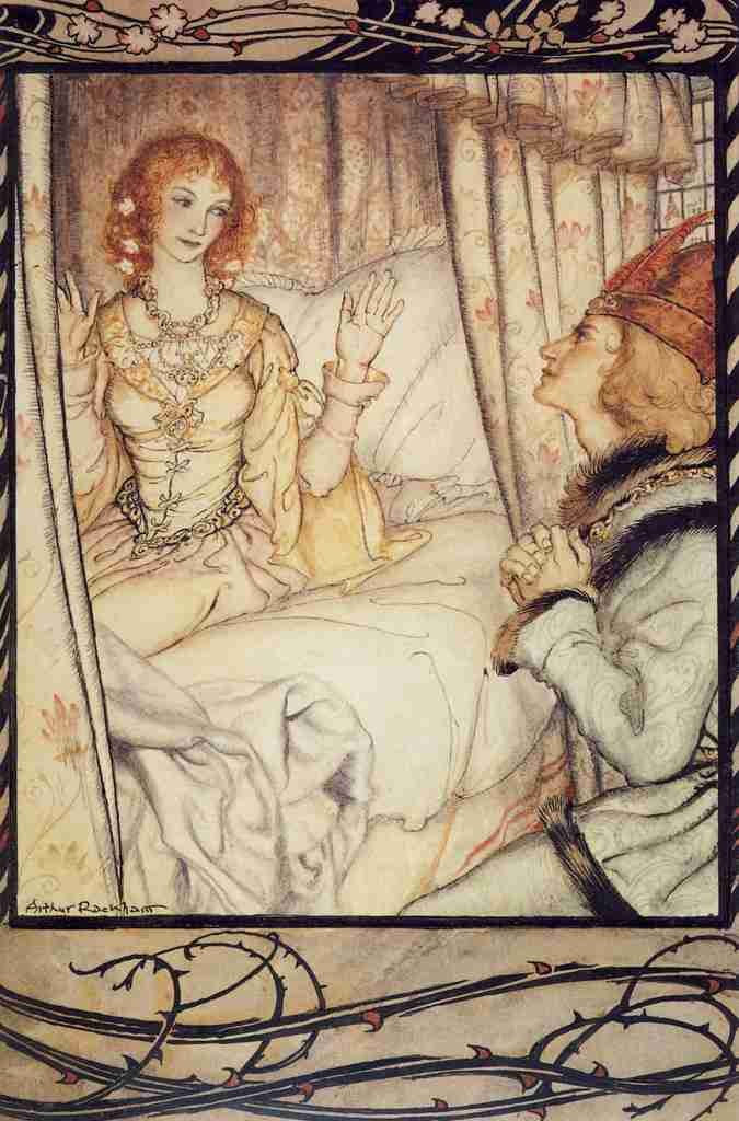 Arthur Rackham Fairy Book 1933 6 Sleeping Beauty A4 Photo Print